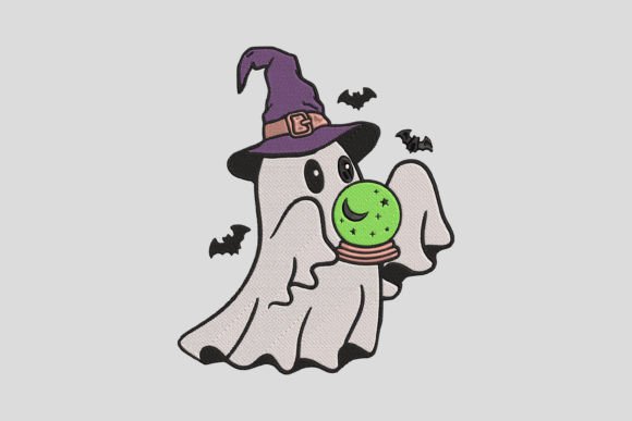 Cute Ghost Witch Embroidery Design Review