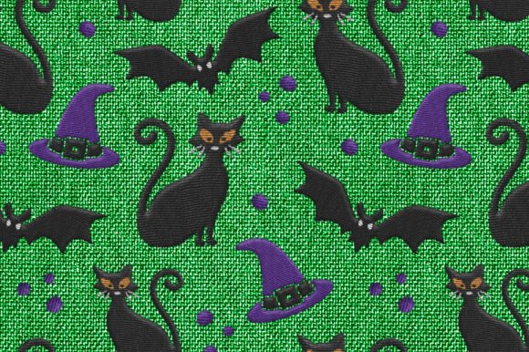 Halloween Embroidery Cats Bats Hats Review