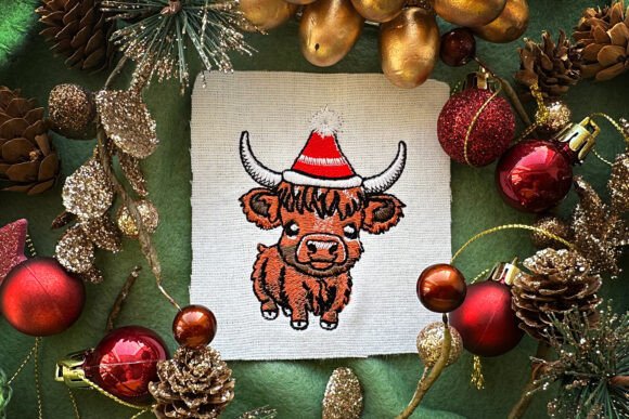 Highland Cow Machine Embroidery Review