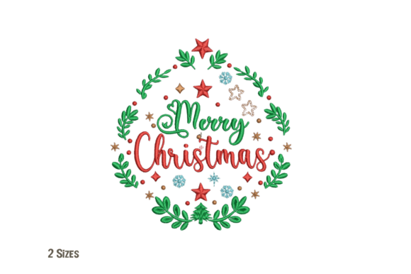 Merry Christmas Wreath Embroidery Review