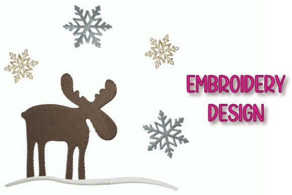 Moose with Snowflakes Embroidery: A Designer’s Review