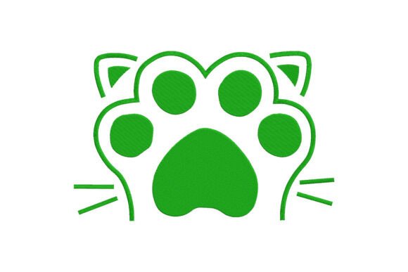 Review: Cat Paw Embroidery Green Cat Paw Print