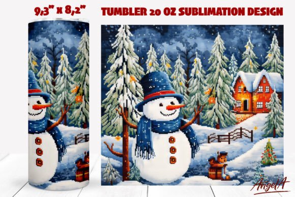 Review: Christmas Snowman Embroidery Tumbler Design