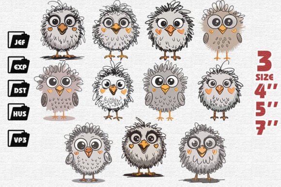 Review: Set of 11 Funny Chicken Embroidery