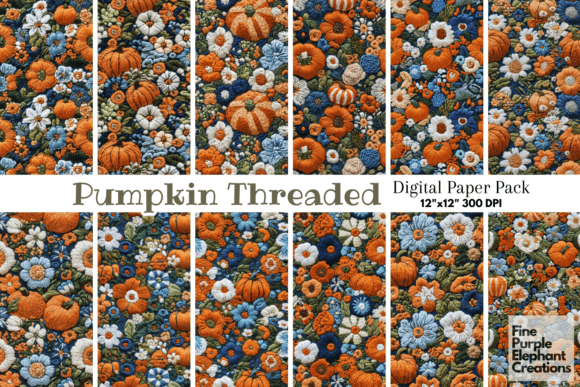 Reviewing Fall Pumpkin Embroidery Thanksgiving JPG