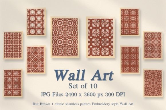 Reviewing Ikat Brown 1 Embroidery Wall Art