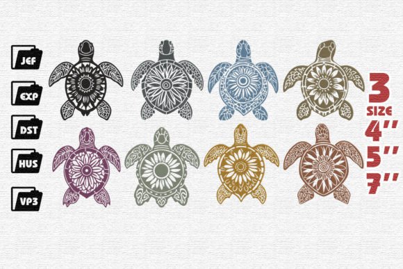 Reviewing the Set of 8 Turtle Mandala Embroidery