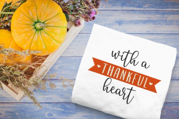 Reviewing With a Thankful Heart Embroidery